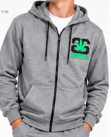 ocieplana bluza męska rozpinana młodzieżowa XL/XXL- Y184D szara