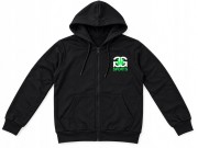 ocieplana bluza męska rozpinana młodzieżowa 2XL/3XL- Y184D czarna
