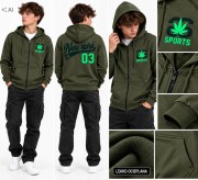 ocieplana bluza męska rozpinana młodzieżowa L/XL- Y184D khaki