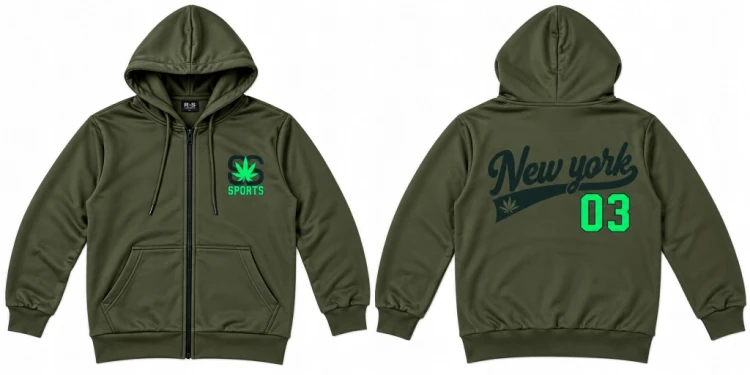 ocieplana bluza męska rozpinana młodzieżowa M/L- Y184D khaki