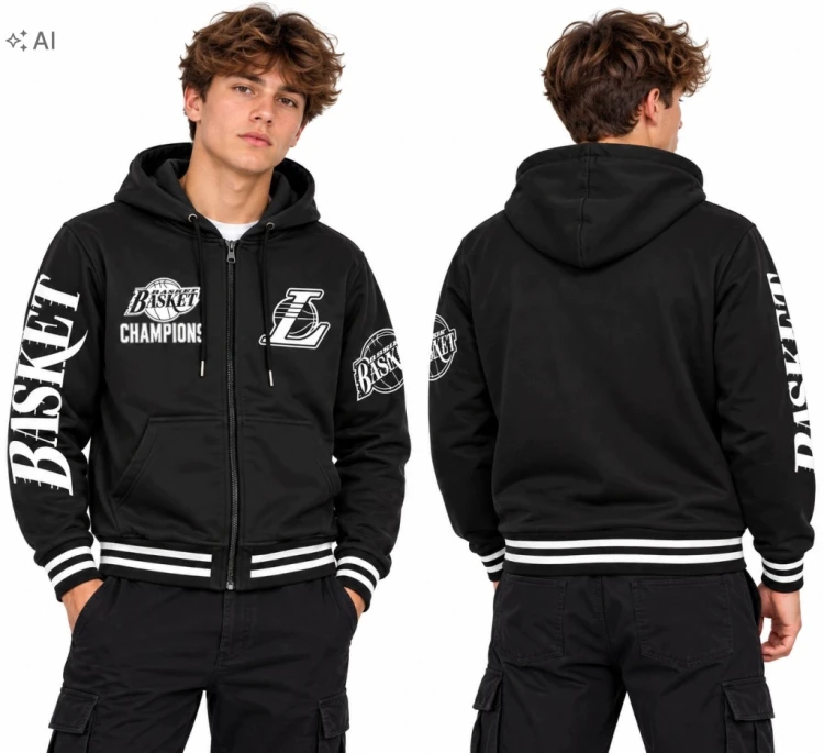 ocieplana bluza męska rozpinana młodzieżowa XL/XXL czarna Y181D