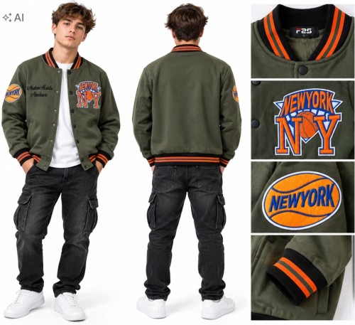 ocieplana bluza męska rozpinana bomberka 2XL/3XL khaki Y187D