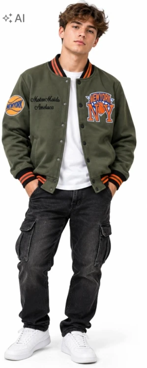 ocieplana bluza męska rozpinana bomberka 2XL/3XL khaki Y187D