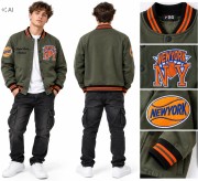 ocieplana bluza męska rozpinana bomberka L/XL khaki Y187D