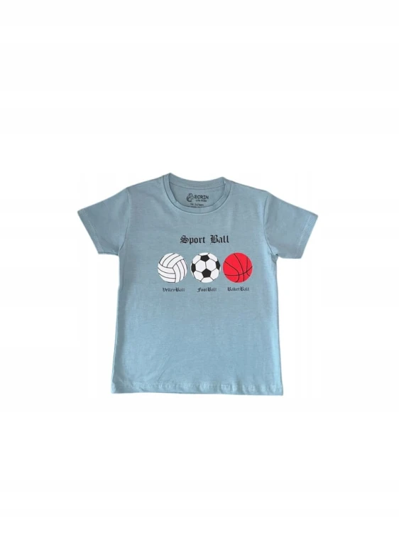 koszulka dla chłopca, t- shirt, piłki, rozmiar 128- 7/8 lat