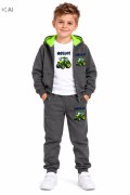dres chłopięcy komplet dresowy 3-częściowy Traktor 104/110- 4/5 lat TL5037B