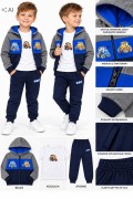 dres chłopięcy komplet dresowy 3-częściowy Traktor 104/110-4/5 lat TL5036C