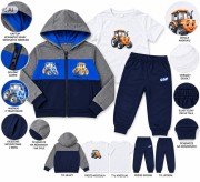 dres chłopięcy komplet dresowy 3-częściowy Traktor 122/128-7/8 lat TL5036C